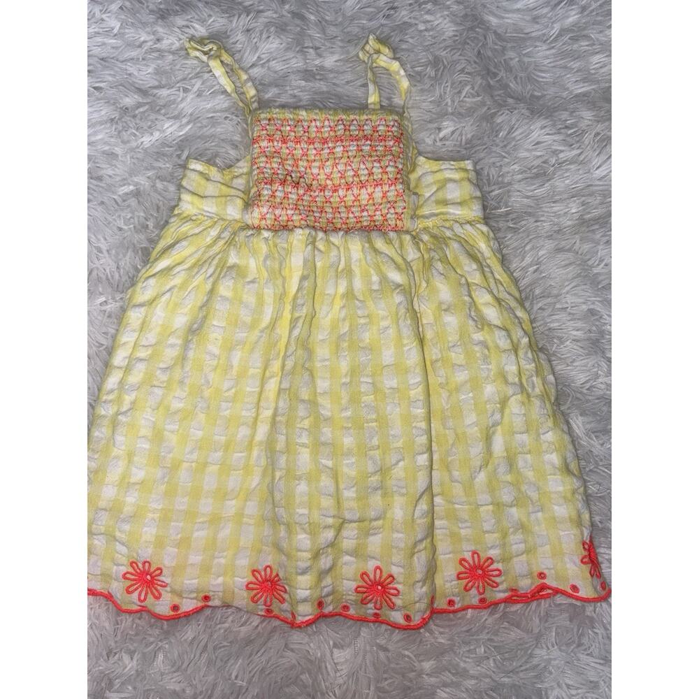 Tucker & Tate Girls Sz. 18 Mo. Smock Yellow Checkered Sundress. Lined. Adorable